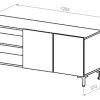Mueble De Tv Rack Para Tv Led Tele Televisor Hasta 55'' Con 2 Puertas 2 Estantes Melamina 130cm Color Roble Natural Moderno Linea Oslo Ros130 Dielfe