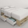 Base Box P- Sommier 140 X 190- 4 Cajones- Estantes- Cod 6442