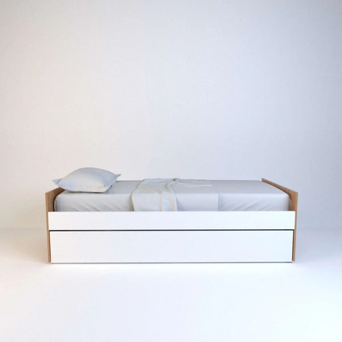 Cama 1 Plaza 0.80 Mts. Con Marinera. Melamina. Dolfin