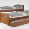 Cama Nido Triple Con Carro Cama- Pino Lustrado- Cod. 109