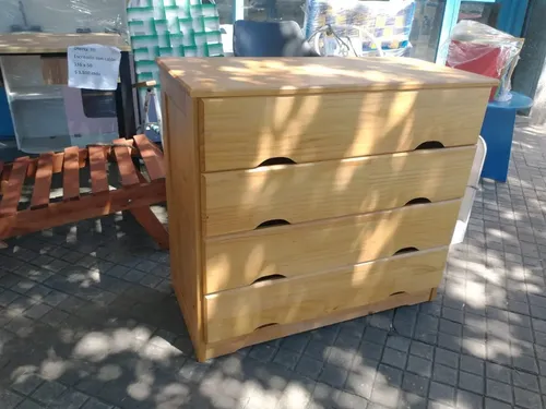 D_713983-MLA48966423020_012022-O.webp Comoda Cajonera 4 Cajones. 91 X 82 X 44 Cod 211 Pino Lustrad