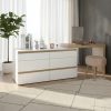 D_714205-MLA99937818457_112025-O.jpg Comoda 6 Cajones Con Maquillador Tables 3114 Color Olmo/blanco