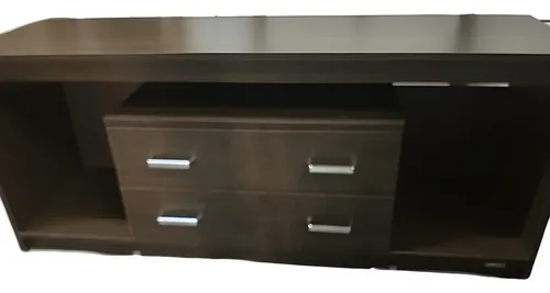 Excelente Rack Mesa Tv- Led Minimalista 2 Cajones Melamina