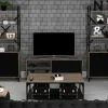 D_714788-MLU76152488100_052024-O.webp Mesa Ratona Industrial Soho 2 Niveles Con Estante Inferior Chapa Perforada Living Canyon Negro Mesa Centro Baja Moderna Estilo Loft Caño Metal Melamina Fácil Armado Mrs100 Dielfe