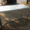 Mesa Barra Desayunador. Tapa Melamina Base Cromada 120 X 45.