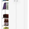 Despensero De Dos 2 Puertas Mueble Alacenero Organizador Con Estantería Integrada Izquierda O Derecha 4 Estantes Internos Ajustables De Cocina Melamina 150cm Color Blanco Multifunción D060e Dielfe