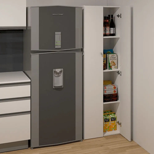 D_718260-MLU76607458062_062024-O.jpg Despensero Cocina Alacena Organizador 2 Puertas 4 Estantes Blanco Melamina Resistente Alto 180 Cm Multiuso Guardado Despensa Hogar Comedor Moderna Fácil Limpieza D062 Dielfe