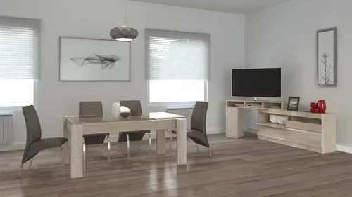 Mesa Fija Rectangular 1.80 X 0.90- Con Tapa De Vidrio- Vitro