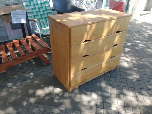D_718793-MLA48966423021_012022-O.webp Comoda Cajonera 4 Cajones. 91 X 82 X 44 Cod 211 Pino Lustrad