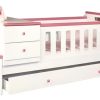 Cama Cuna Funcional Rocio Con Carro-. Mdf Laqueado Cod. 204