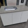 Bajo Mesada 120 X 57 X 82 Mdf 15 Mm- Con Mesada Marmol Sint