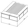 Cama Box 2 Plazas Queen Xl Extensible 140 Cm O 160 Cm Con Cajones Zapateros Baulera Roble Kendal Dormitorio Moderna Guardado Completo Cam160 Dielfe