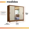D_721594-MLA93268795116_092025-O.webp Armario Con Espejo Doble, 3 Puertas Y 2 Cajones França Andeira, Madera, Color Blanco Roto Placard Y Maleteros Maderado Blanco Apagado