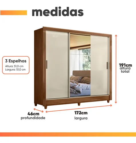 D_721594-MLA93268795116_092025-O.webp Armario Con Espejo Doble, 3 Puertas Y 2 Cajones França Andeira, Madera, Color Blanco Roto Placard Y Maleteros Maderado Blanco Apagado