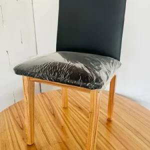 Juego De 6 Sillas Giner. Madera Paraiso Tapizado En Cuerina