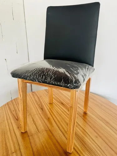 Juego De 6 Sillas Giner. Madera Paraiso Tapizado En Cuerina