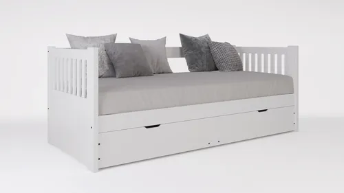 Divan Cama Con Carro Cama Mediterraneo Cod. 110 Pino Lustra