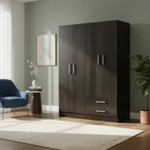 Ropero Placard Bahia 4 Puertas, 2 Cajones- 184 X 121 X 47