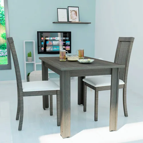 Mesa De Cocina Comedor 1.20 X 0.70 Lmr 120. Tapa Y Patas Mel