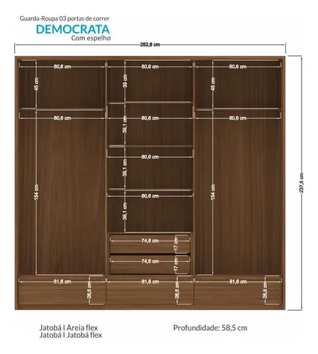 D_728703-MLA87449733800_072025-O.webp Placard Ropero 3 Puertas Corred. Santos Andirá Democrata