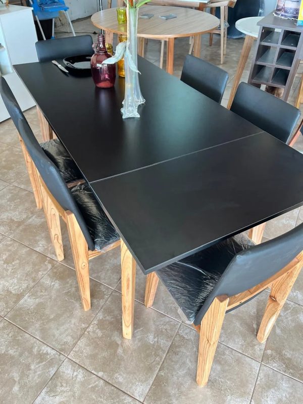 Mesa Extensible 1.30- 0.80 + 6 Sillas Giner Paraiso Melamina