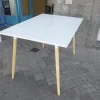Mesa Cocina Comedor Kaunas. Tapa Melamina Base Made 160 X 82