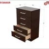 Cajonera Chiffonier 5 Cajones- 91 X 59 X 39- Cod. 56520-289