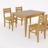 D_733754-MLA79324536953_092024-O.jpg Mesa Comedor Escandinava 1.20 X 90 + 4 Sillas Atlantic- Pino