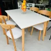 Juego De 6 Sillas Engel. Madera Paraiso Tapizado En Cuerina