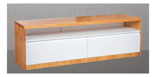 Bahiut Rack Bajo Arkos 1.64 X 0.53- 2 Caj Blanco Con Paraiso