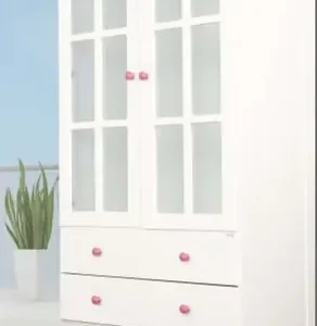 Ropero Placard Infantil 2 Caj. 2 Ptas. Mdf Laqueado- Cod 405