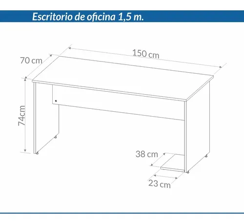 Escritorio P- Oficina Sin Cajon. (opiconal) 1.50 X 0.70 3912