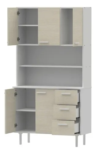 D_737555-MLA106235514118_022026-O.webp Aparador Vajillero Mueble Organizador De Cocina Despensero Color Venezia