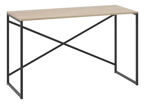 D_737673-MLA95644904434_102025-O.webp Escritorio Para Oficina Y Hogar Melamina Madera 120 Cm Roble Kendal Con Caño Negro Moderno Minimalista Home Office Mesa... Roble Kendal / Negro