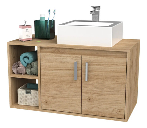 Vanitory Colgante Para Baño Zen Con Mesada- 80 Cm- Dze 03-