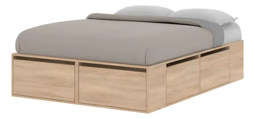 Base Box Para Sommier 140 O 160 X 190- 4 Cajones 2 Zapateros