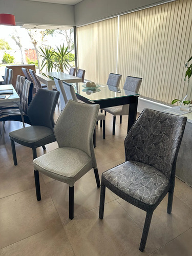 Juego De 6 Sillas Cocina Comedor Luxor Tapizadas