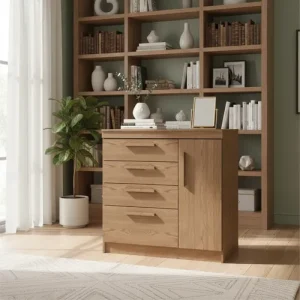 Cómoda Chifonier Cajonera 4 Cajones 1 Puerta Lille 1130 A