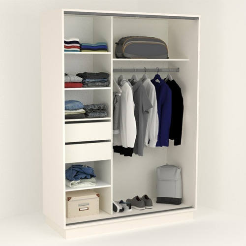 Ropero Placard Organizador- 2 Ptas Corred. 2 Caj. Pe-135