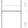 Mueble Organizador Sobre Inodoro Caño Sie 060 165 X 60 X 34