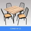 Combo Cocina Mesa Melamina 90 X 90 + 4 Sillas Amelia Comb23