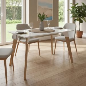 D_743174-MLA92916145064_092025-O.jpg Mesa Fija Rectangular Oslo 120 X 75- Tapa Blanca Base Roble
