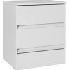 Mesa De Luz Fit 2 Cajones Moderna 100% Mdp Brillante Blanco
