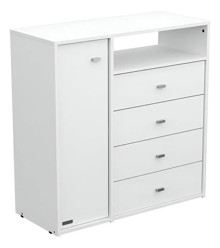 Cómoda Milenial Cajonera Chifonier Mosconi Blanco 56804 Color 56804 - Blanco