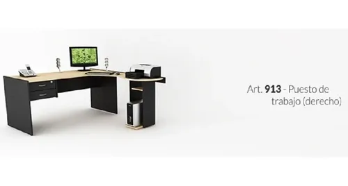 Mesa Escritorio En L, Puesto De Trabajo Derecho Cod. 913