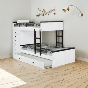 Cucheta Desplazada Lamby Con Cajonera 6 Cajones- Carro Cama