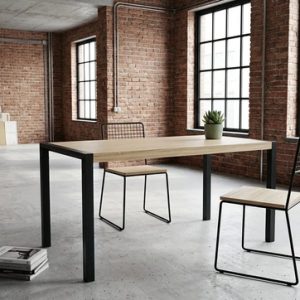 Mesa Cocina Comedor Española 130-80. Tapa Paraiso Caño Negro