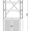 D_747175-MLU72899575677_112023-O.jpg Biblioteca Estanteria Melamina Diseño Industrial Moderno Linea Soho Organizador Oficina Living Exhibidor Con Puertas Canyon Negro 172 Cm Ess070 Dielfe