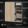 Ropero Placard Vestidor Niza 190 X 218 X 60- Pcn 190