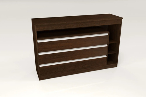Comoda Cajonera Piacenza 3 Cajones- Aluminio 120- 90- 45